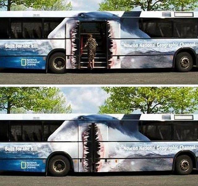 Самая креативная реклама на автобусах