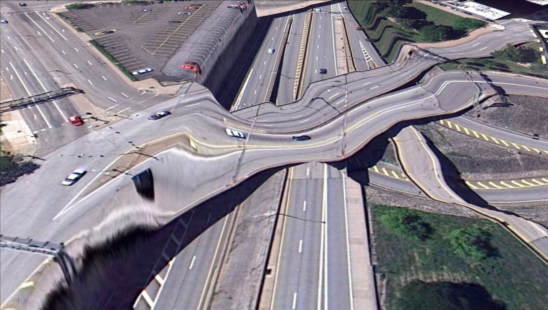 Искаженная реальность на открытках с Google Earth