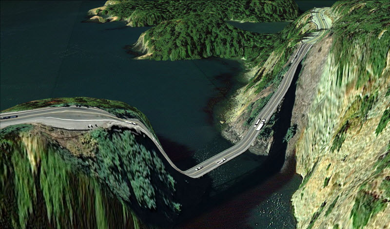 Искаженная реальность на открытках с Google Earth