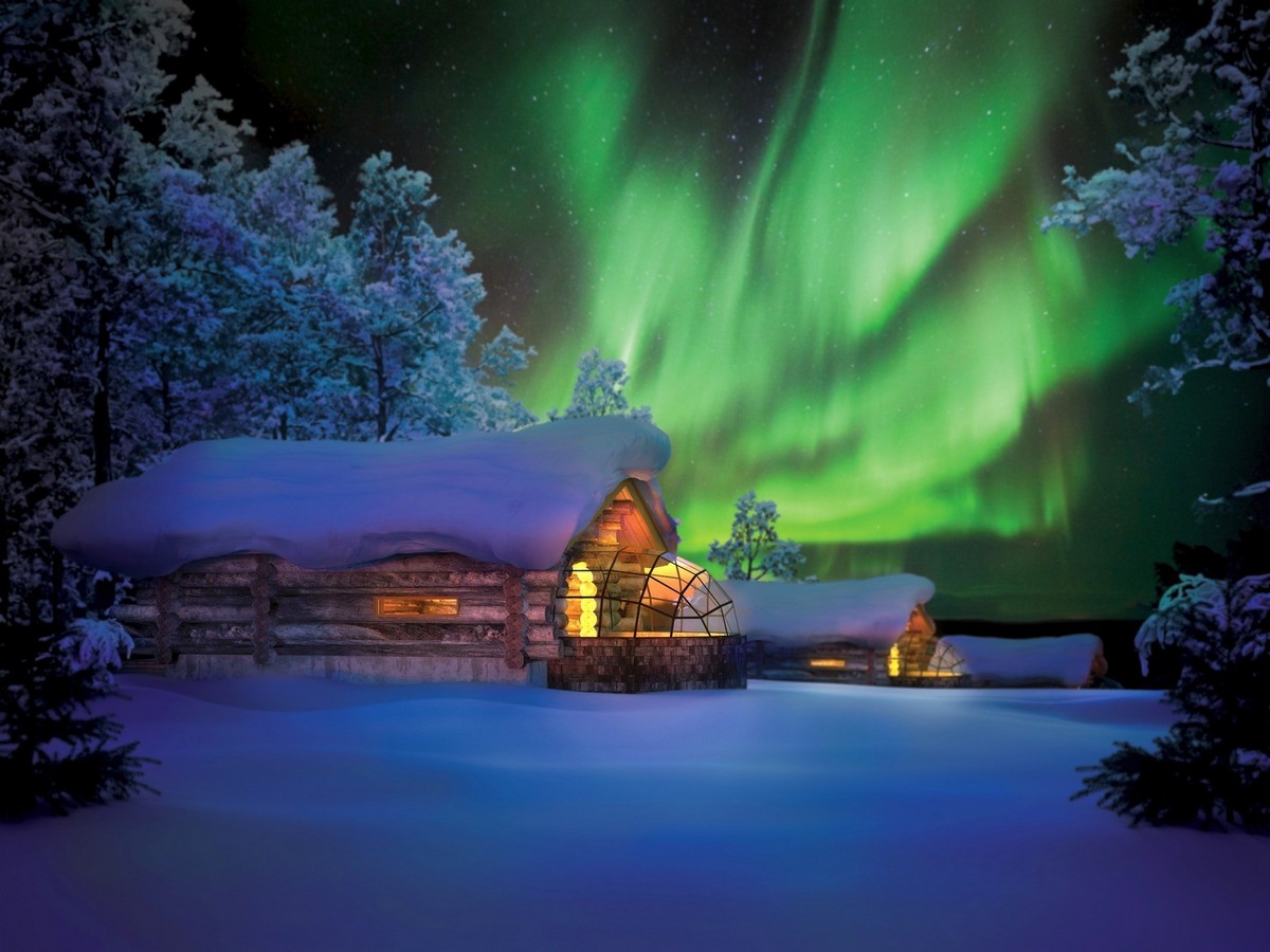 Поразительный финский отель Kakslauttanen