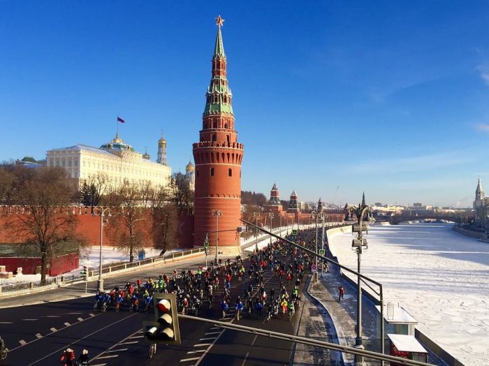 В Москве состоялся зимний велопарад