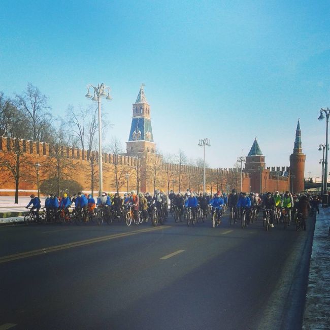 В Москве состоялся зимний велопарад