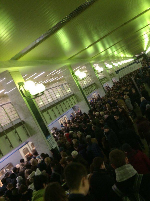 Давка в московском метро