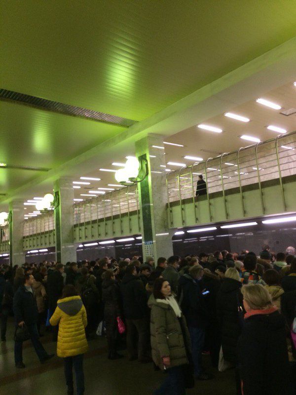 Давка в московском метро