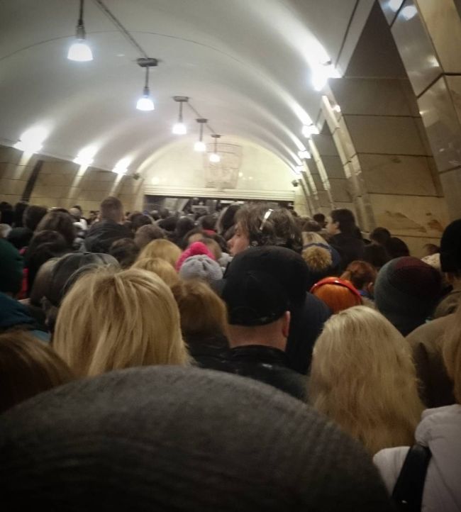 Давка в московском метро