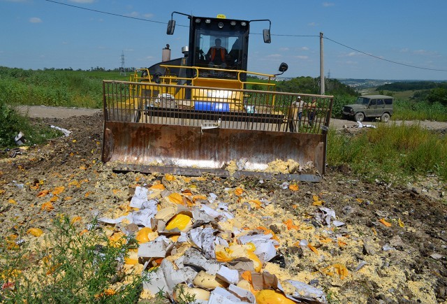Как уничтожаются санкционные продукты