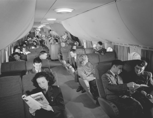 Архивные фотографии авиаперелётов 1950-х годов