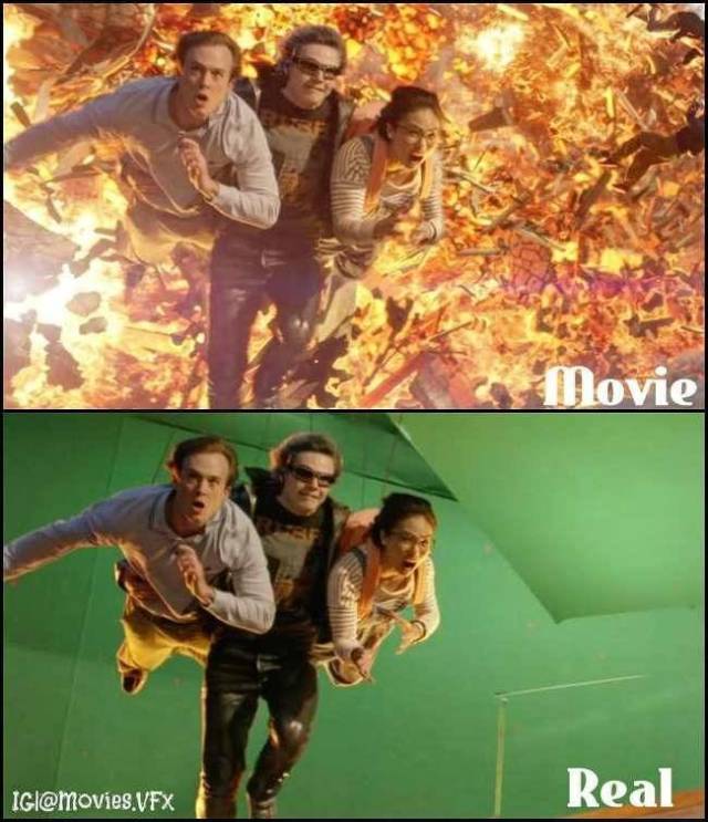 Современные кинофильмы до и после добавления компьютерной графики