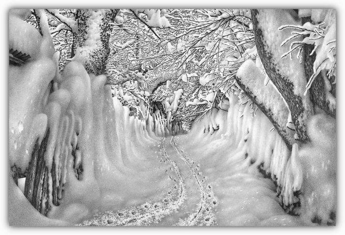 Потрясающие зимние рисунки