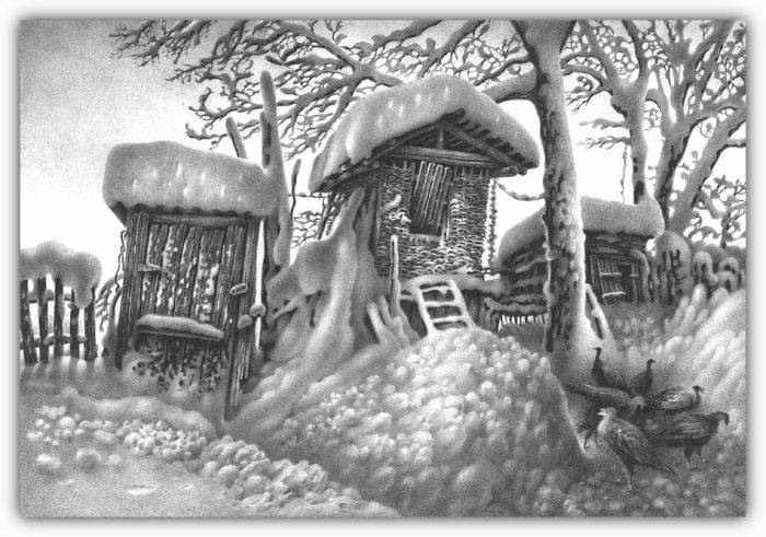 Потрясающие зимние рисунки