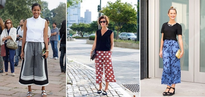 Как носить модные сегодня брюки-кюлоты: основные правила