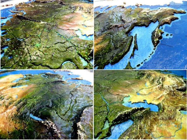 Объемная карта мира на стене старого гаража. Такого вы еще не видели!