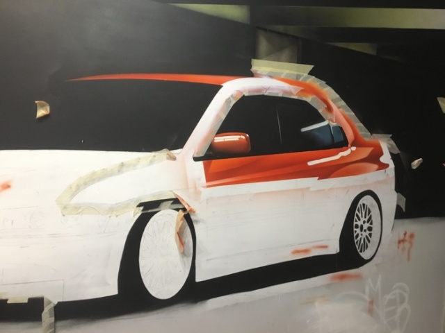 Реалистичный рисунок спорткара Mitsubishi Lancer Evo