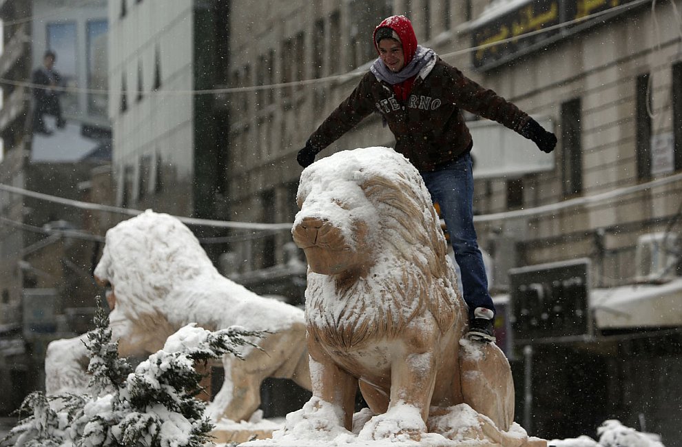 Снегопад на Ближнем Востоке Снегопад на Ближнем Востоке