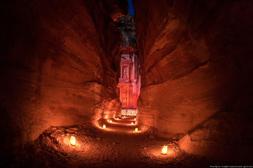 Иордания. Ночная Петра