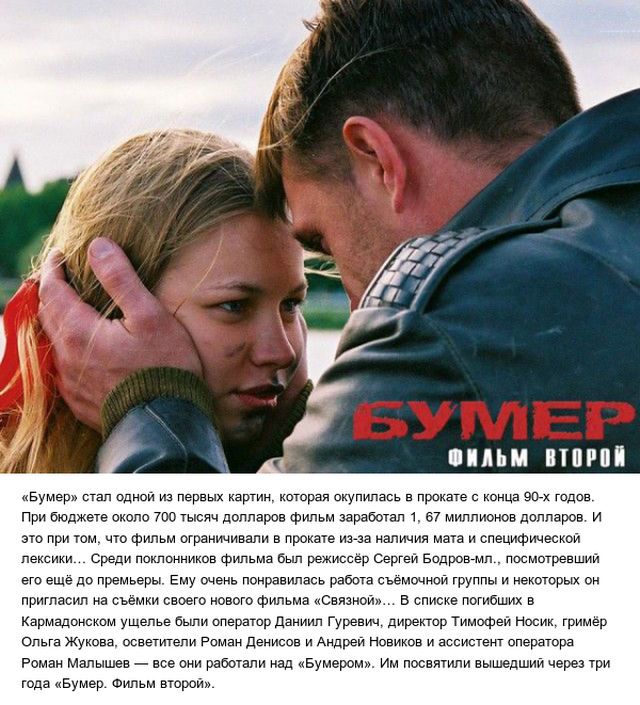 Любопытные факты о фильме «Бумер»