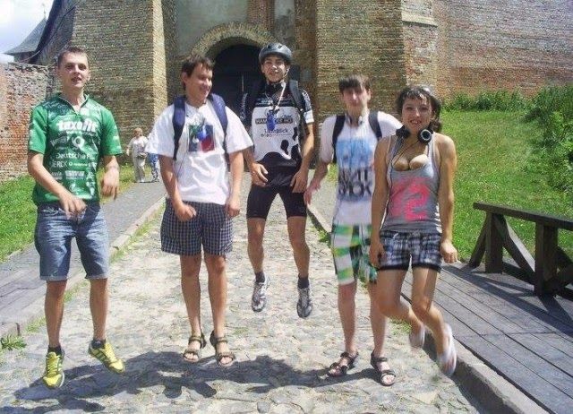 В прыжке