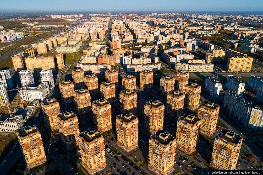 Тюмень с высоты птичьего полета