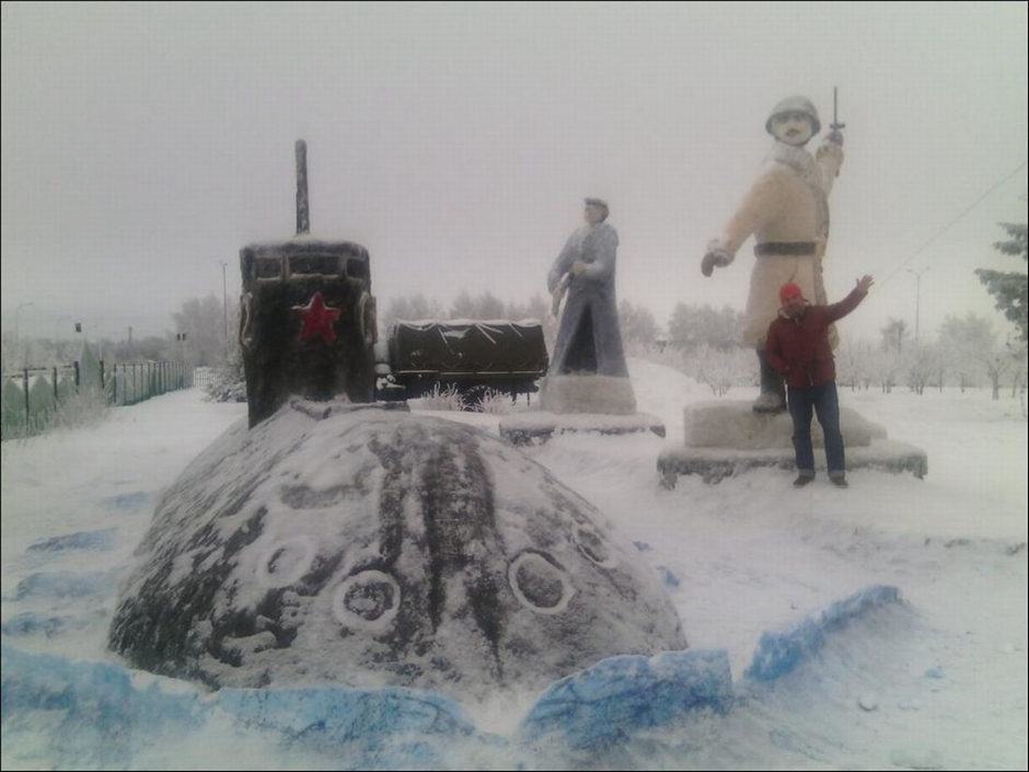 Красочные снеговики в Татарстане