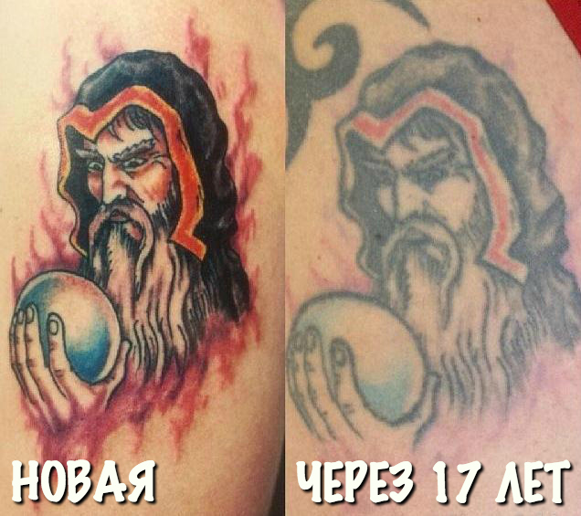 Как могут со временем меняться татуировки Как могут со временем меняться татуировки