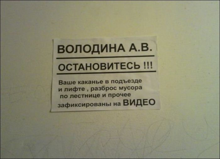 Прикольные надписи и объявления
