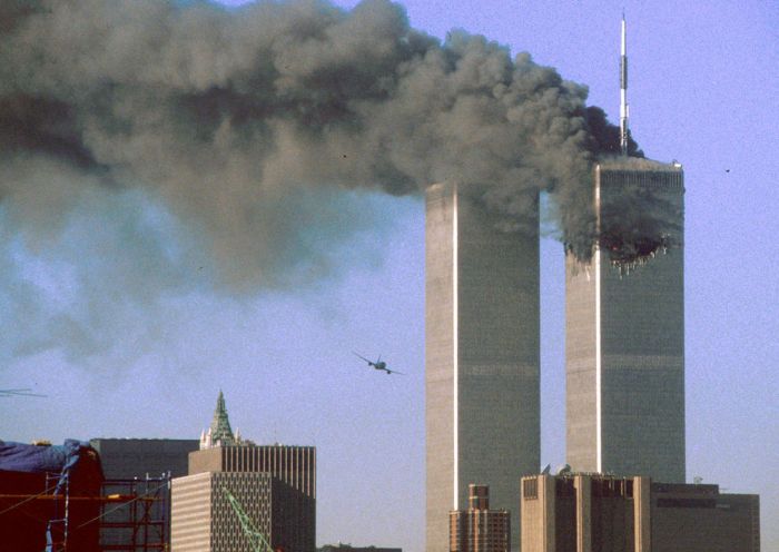Теракт 911.  Самые страшные кадры событий