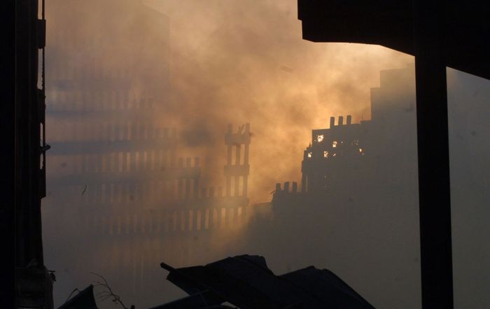 Теракт 911.  Самые страшные кадры событий