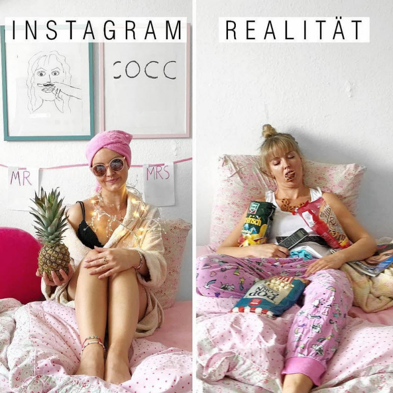 Креативная немка высмеивает гламурные фотографии из Instagram