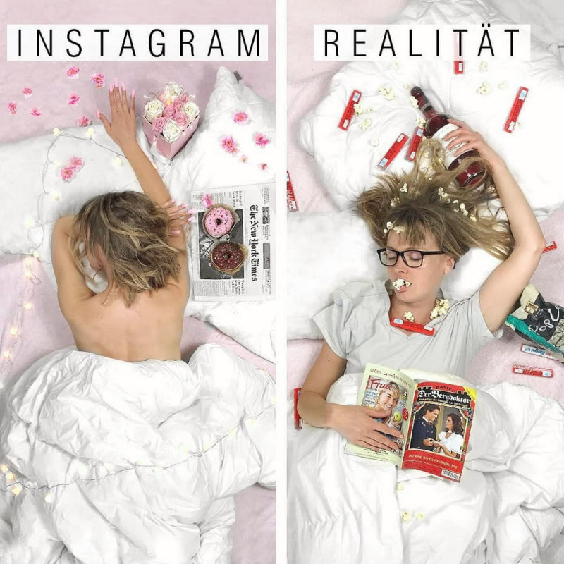 Креативная немка высмеивает гламурные фотографии из Instagram