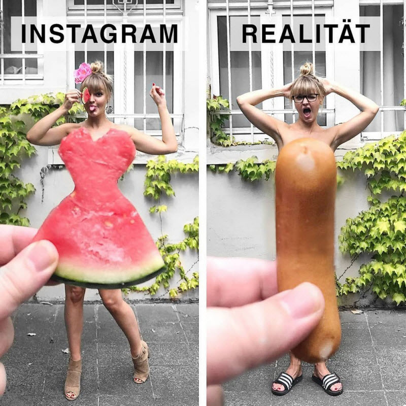 Креативная немка высмеивает гламурные фотографии из Instagram