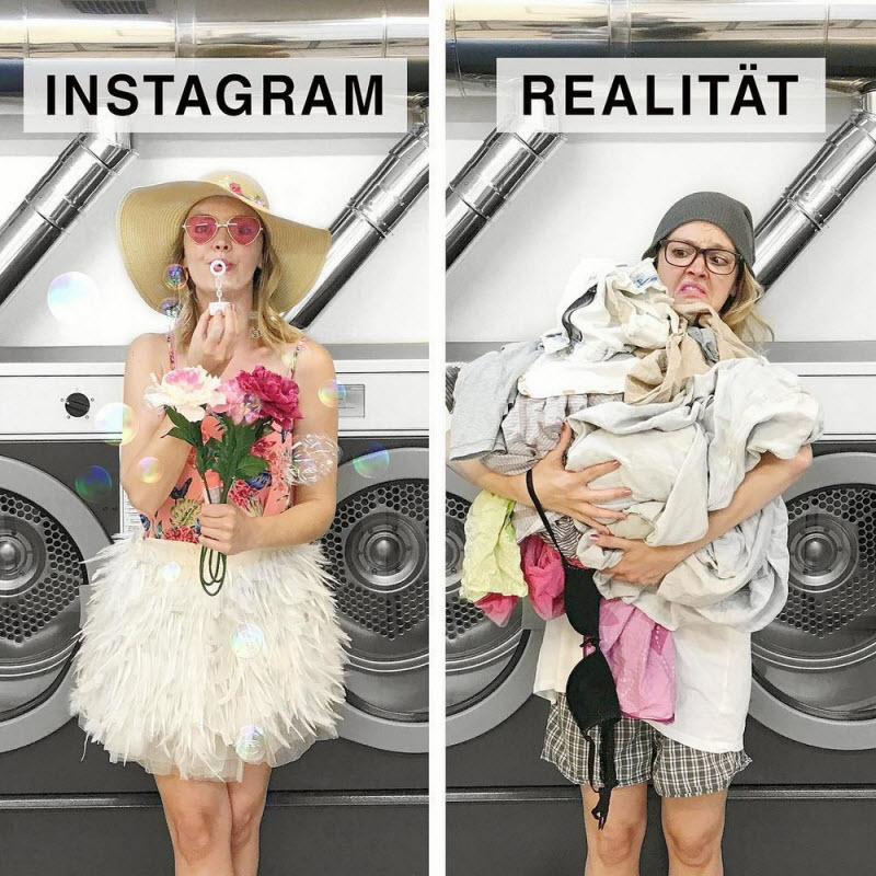 Креативная немка высмеивает гламурные фотографии из Instagram