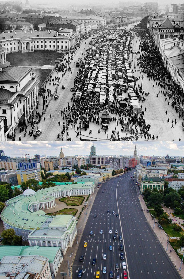 Знаковые места Москвы на снимках разных лет