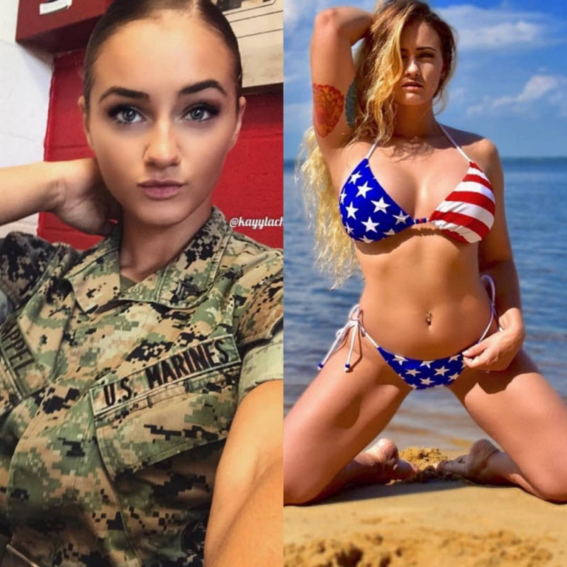 Девушки в форме и без неё