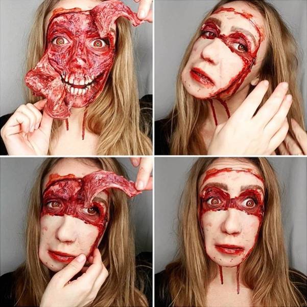 Профессиональный визажист демонстрирует чудеса грима