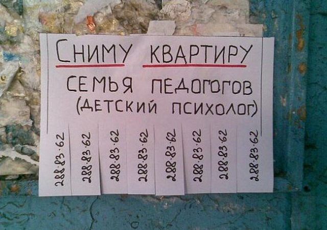 Смешные вывески и объявления
