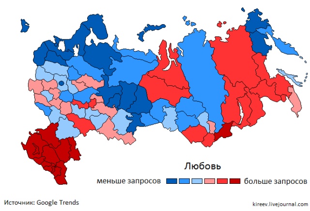 Население каких российских городов наиболее часто ищет в сети "взрослый контент"