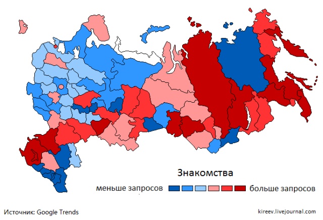 Население каких российских городов наиболее часто ищет в сети "взрослый контент"