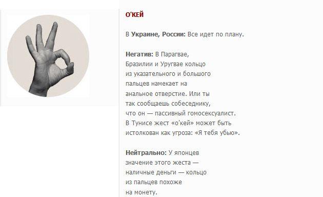 Что означают жесты в разных странах (6 фото)