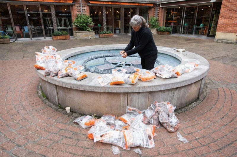 Художник оставила 100 000 монет в старом фонтане и через 24 часа они исчезли