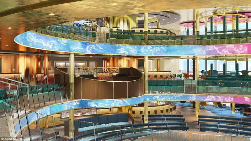 В Германии спустили на воду роскошный лайнер с полем для гольфа, аквапарком и 17 ресторанами В Германии спустили на воду роскошный лайнер с полем для гольфа, аквапарком и 17 ресторанами