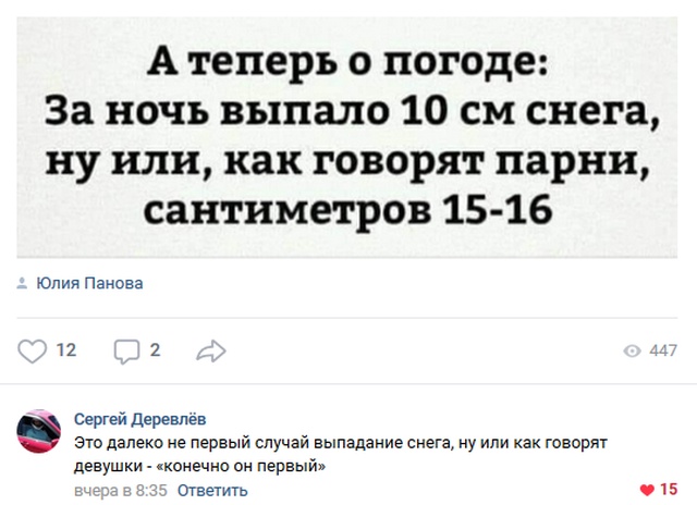 Высказывания и искрометные комментарии в социальных сетях