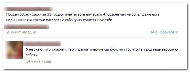 Смешные комментарии из социальных сетей