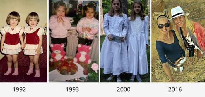 Взрослые люди делятся своими детскими фото