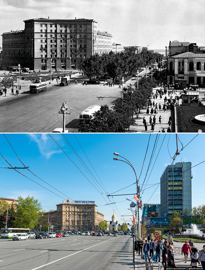 Новосибирск тогда и сейчас