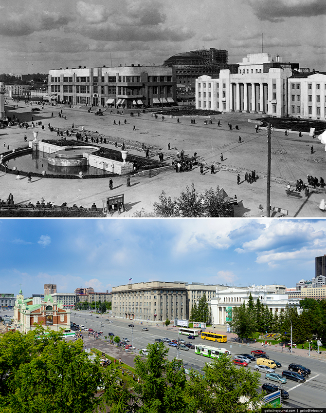 Новосибирск тогда и сейчас