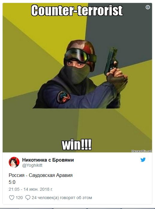 Реакция сети на матч Россия - Саудовская Аравия