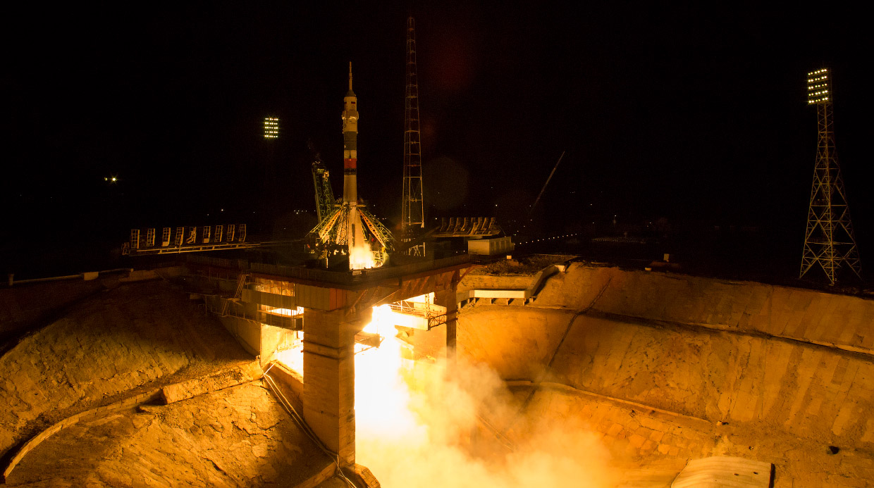 Старт космического корабля «Союз МС-06»