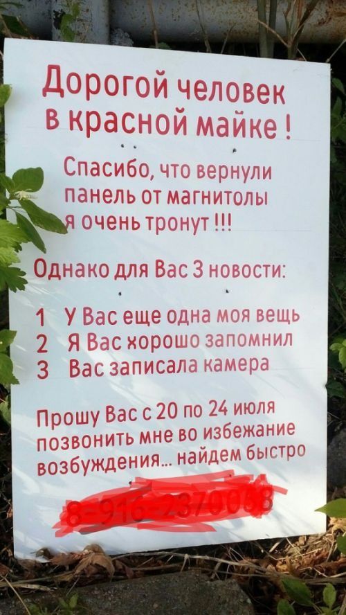 Забавные информационные объявления