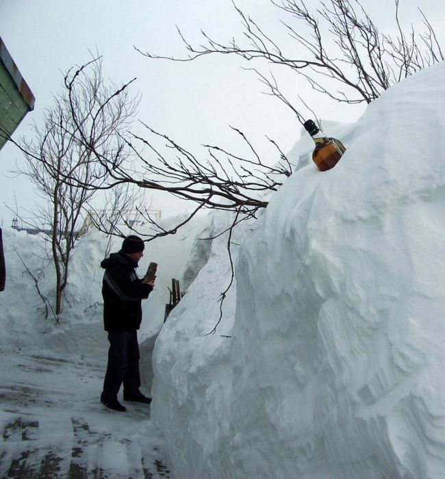 Норильск после сильнейшего снегопада (44 фото)