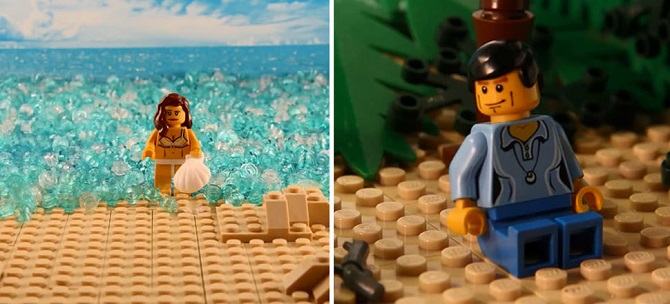 Знаменитые сцены голливудских блокбастеров из конструктора Lego